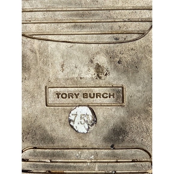 Tory Burch Lennon Laser Cut Slip On Sneaker Navy Blue Logo Perforated Shoes‎ 7.5 - Picture 8 of 9